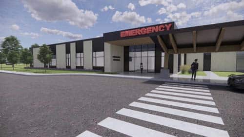 A closer rendering of the emergency department at the planned HCCH facility